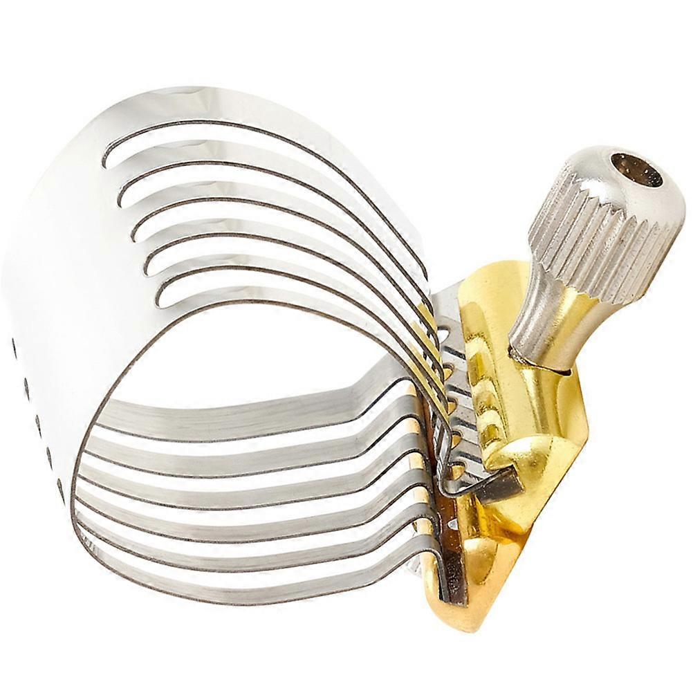 Saxophone Clamp Replacement Part for Wind Instrument Accessories in Silver with Smooth Surface Treatment and 1 Set