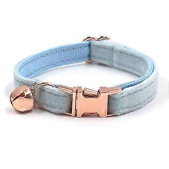 2025 Velvet Material Cat Collar, Stainless Steel Buckle with Engraved Name, Comfortable Wear for Small to Large Dogs (XS, 8-12", Detachable Bow Tie)