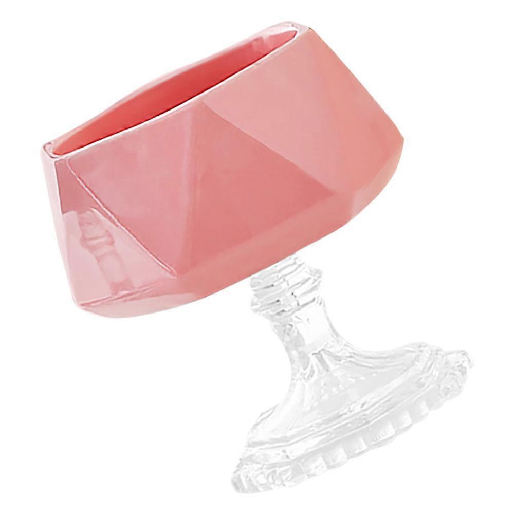 Ceramic Fruit Bowl for Serving 3Pcs Small Pink Footed Snack Plates