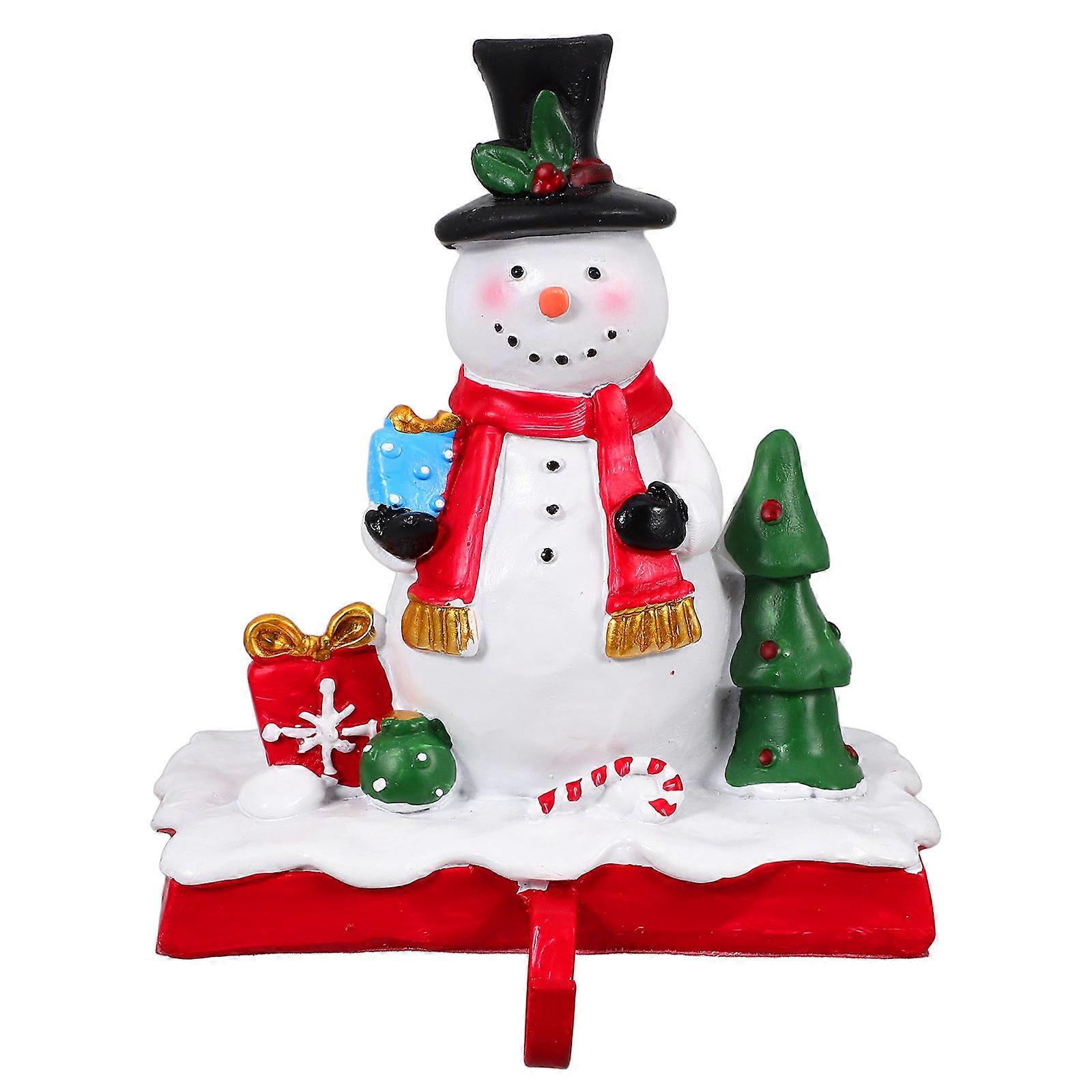 Christmas Stocking Holder Snowman Hook for Xmas Mantel 3Pcs Set