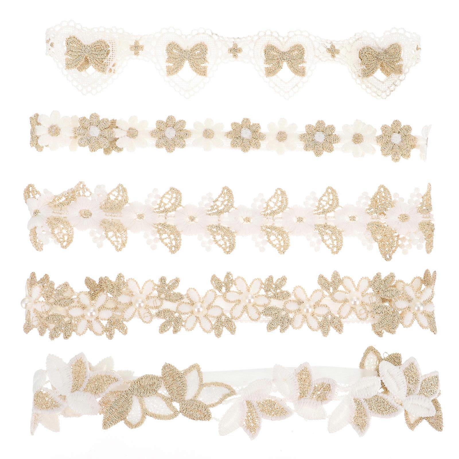 Baba születésnapi tiara csipke fejpánt partira 5 db vegyes színben