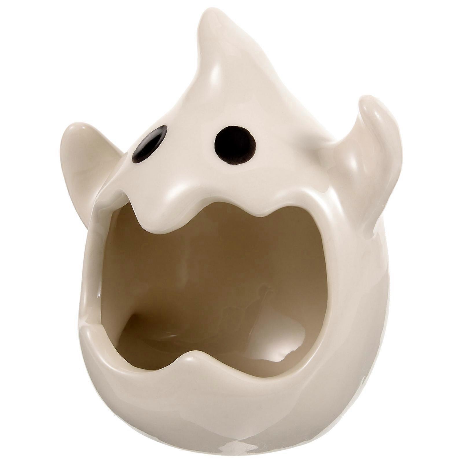 Halloween Candle Holder Ceramic Ghost Candlestick for Decorative Home 5Pcs