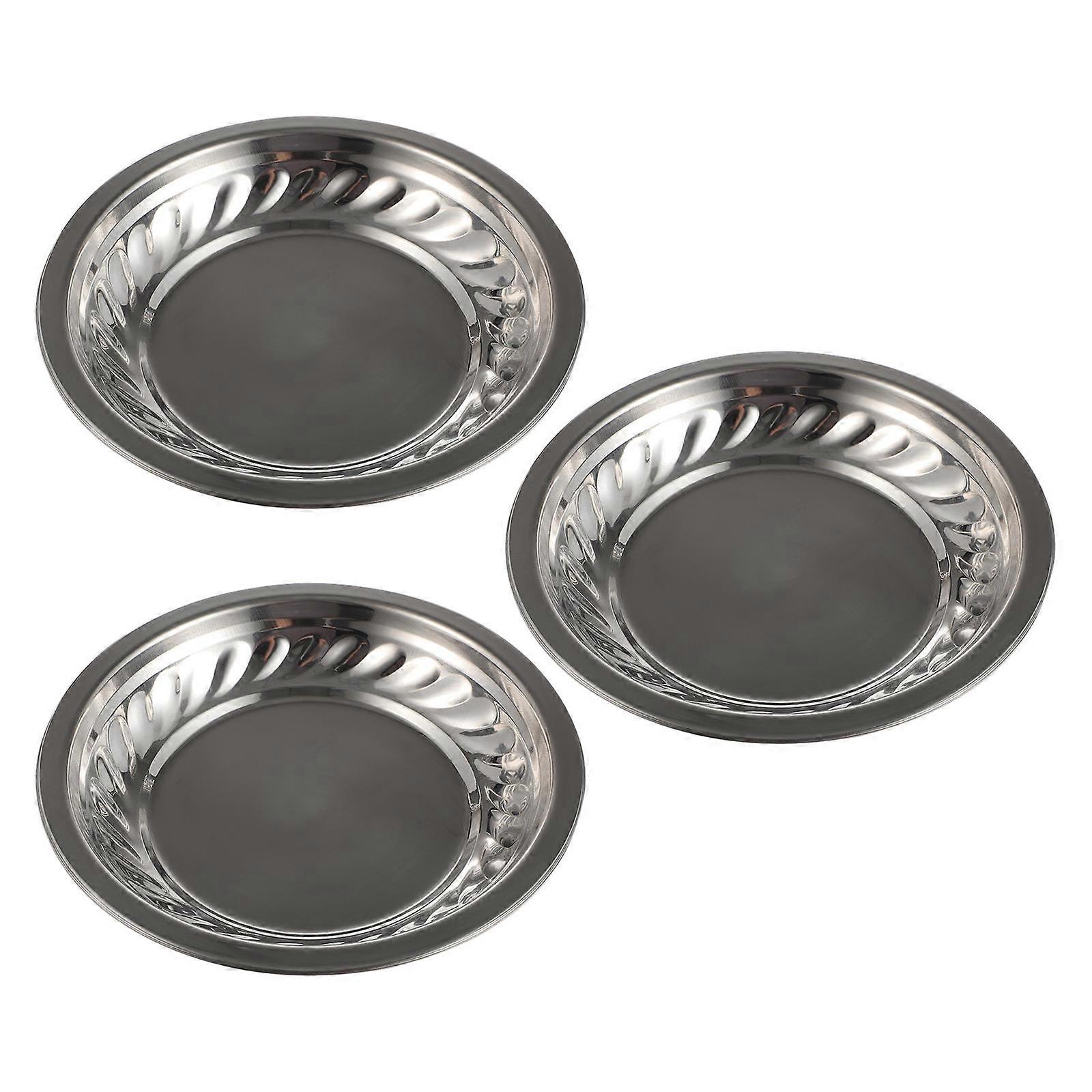 Stainless Steel Silver Snack Dish for Fruit Serving 9Pcs Set