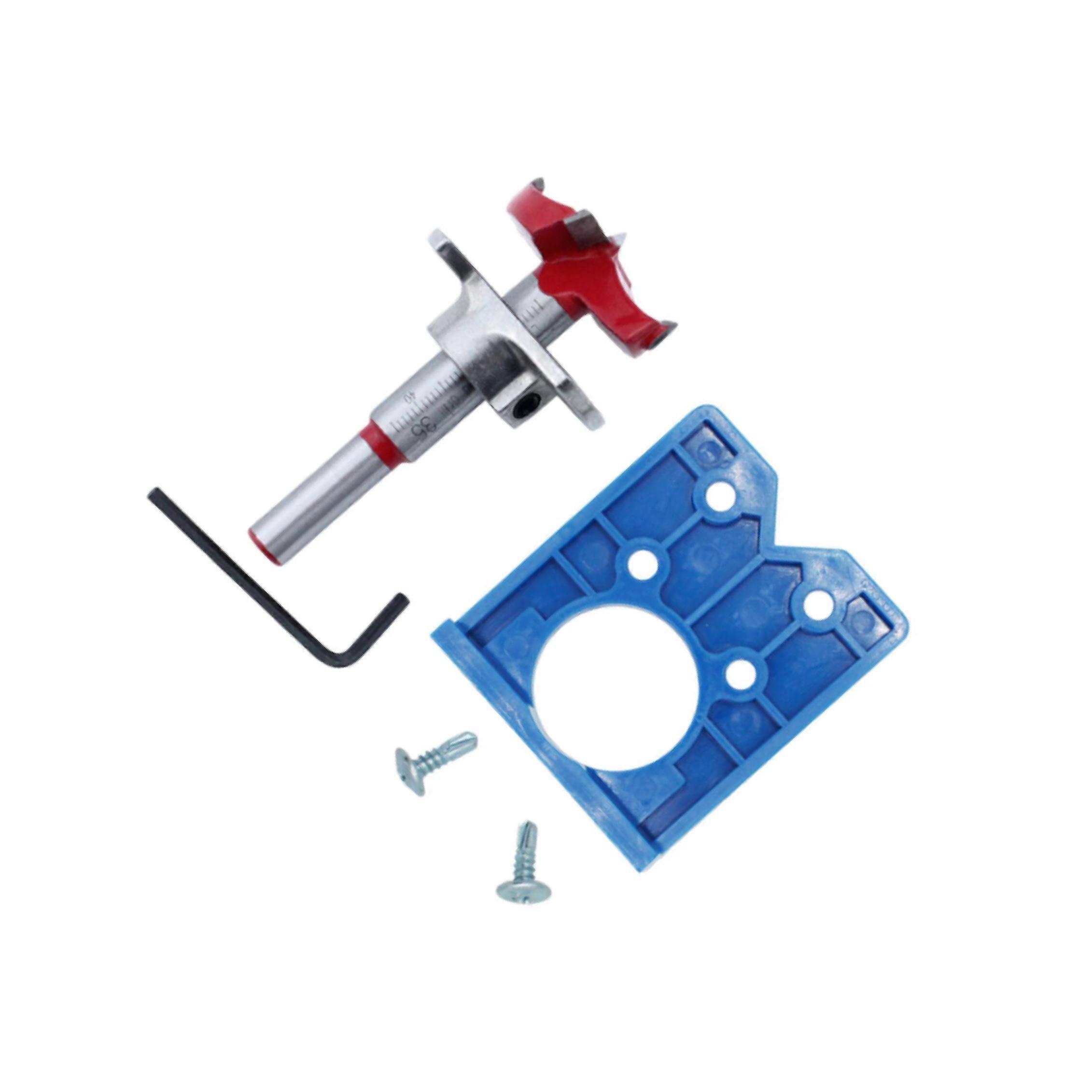 Hole Opening Potioning Plate Potioning Template Concealed Hinge for Jig Kits red
