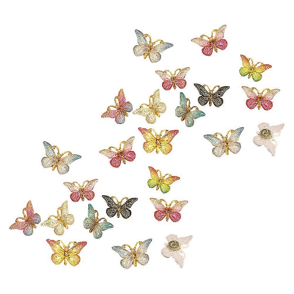 48Pcs Multi-Function Butterfly Shape Thumbtacks Push Pin for Map Use