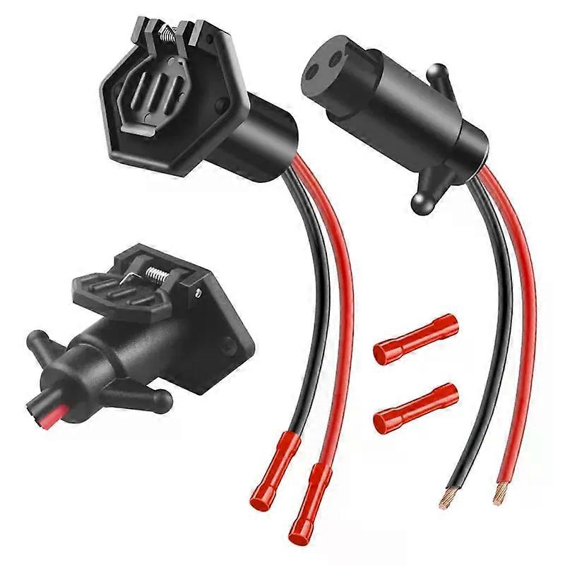 14365-6 & 14366-6 Marine Trolling-Motor-Anschluss Männlich & Weiblich Trolling-Motor-Anschluss 12 Volt/8 Gauge/2 Draht für Minn Kota