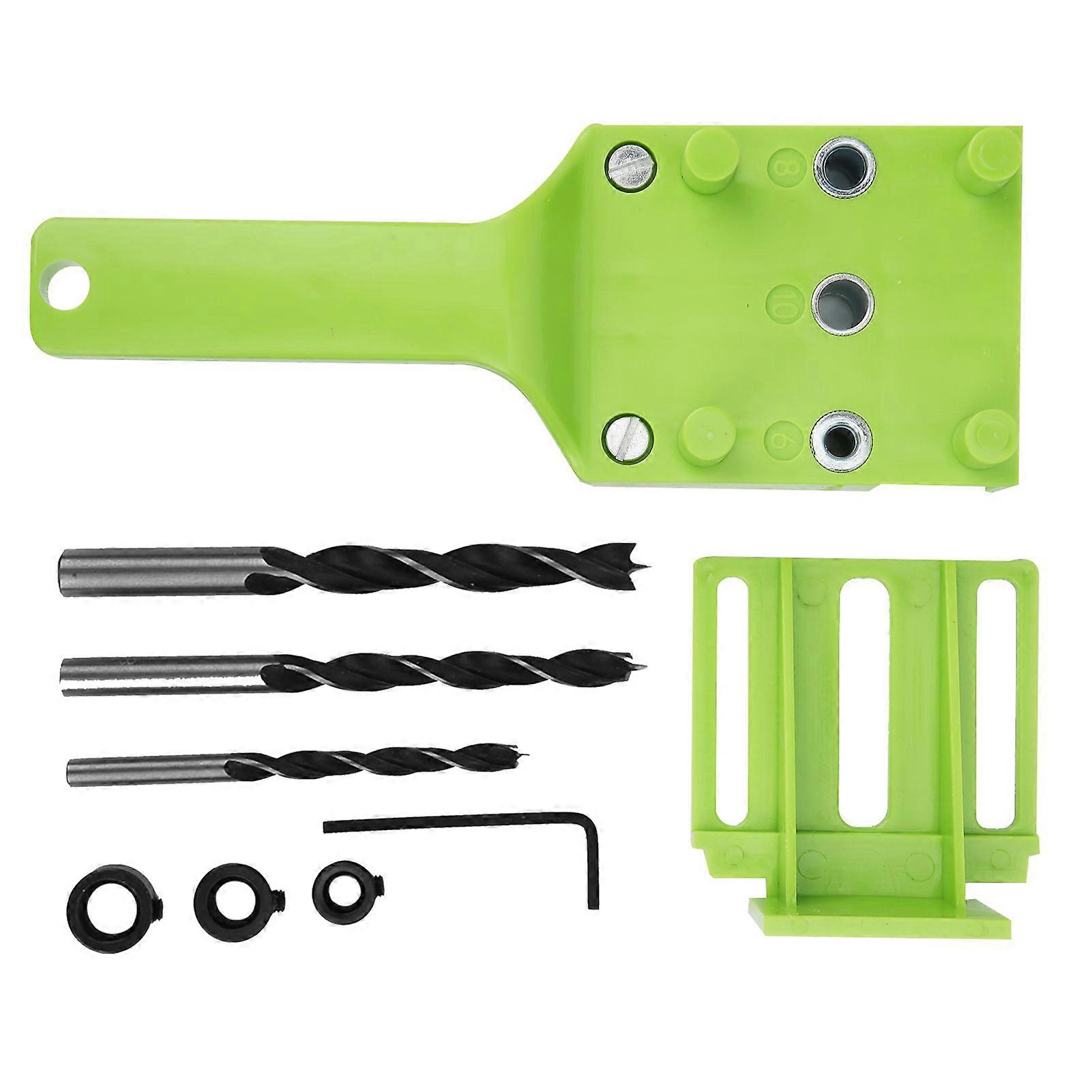 8Pcs/Set woodworking Punch Hole locator Drilling Doweling Guide Tools for CarpentryGreen