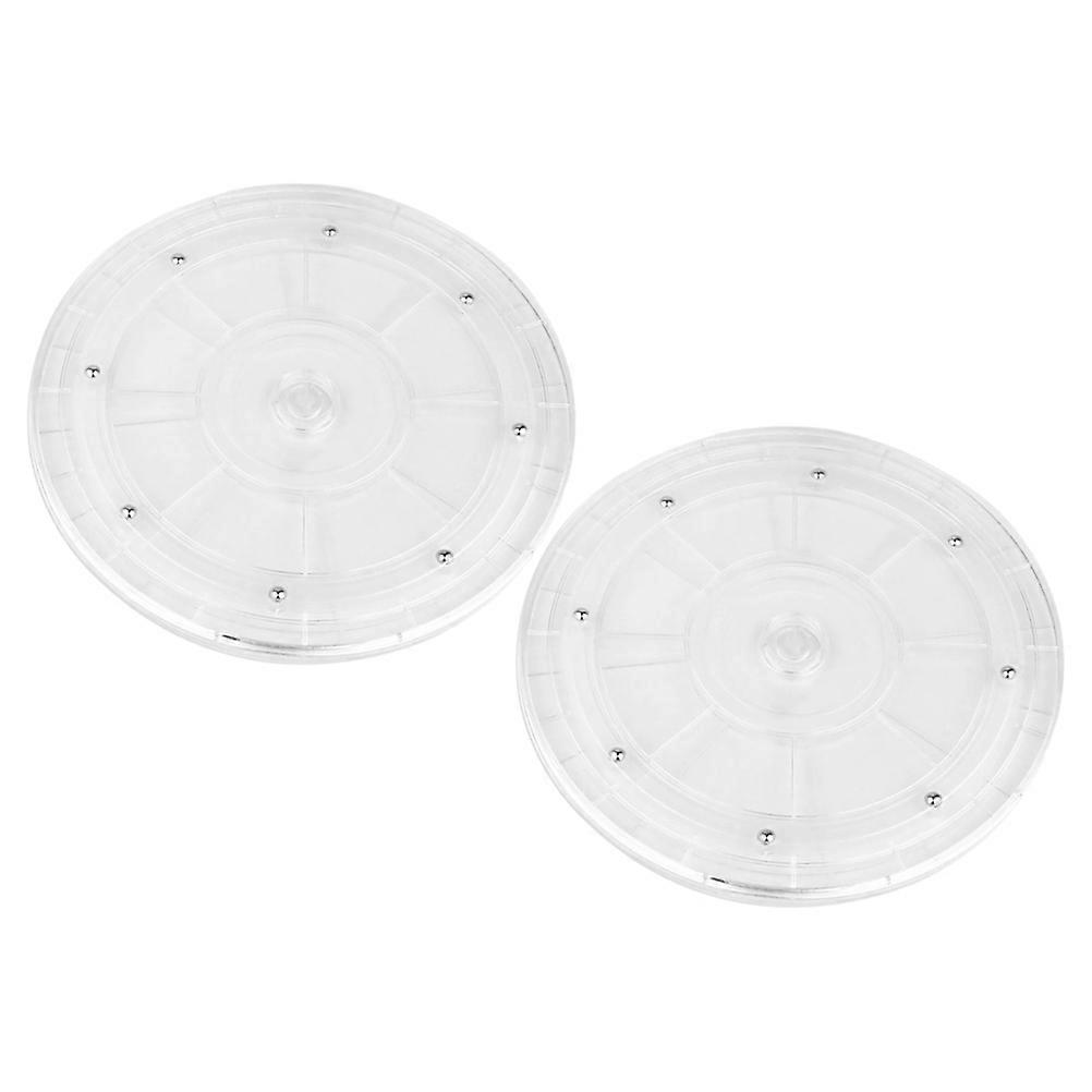 Transparent Turntable Kitchen Spice Holder for 6Pcs Small Acrylic Rotating