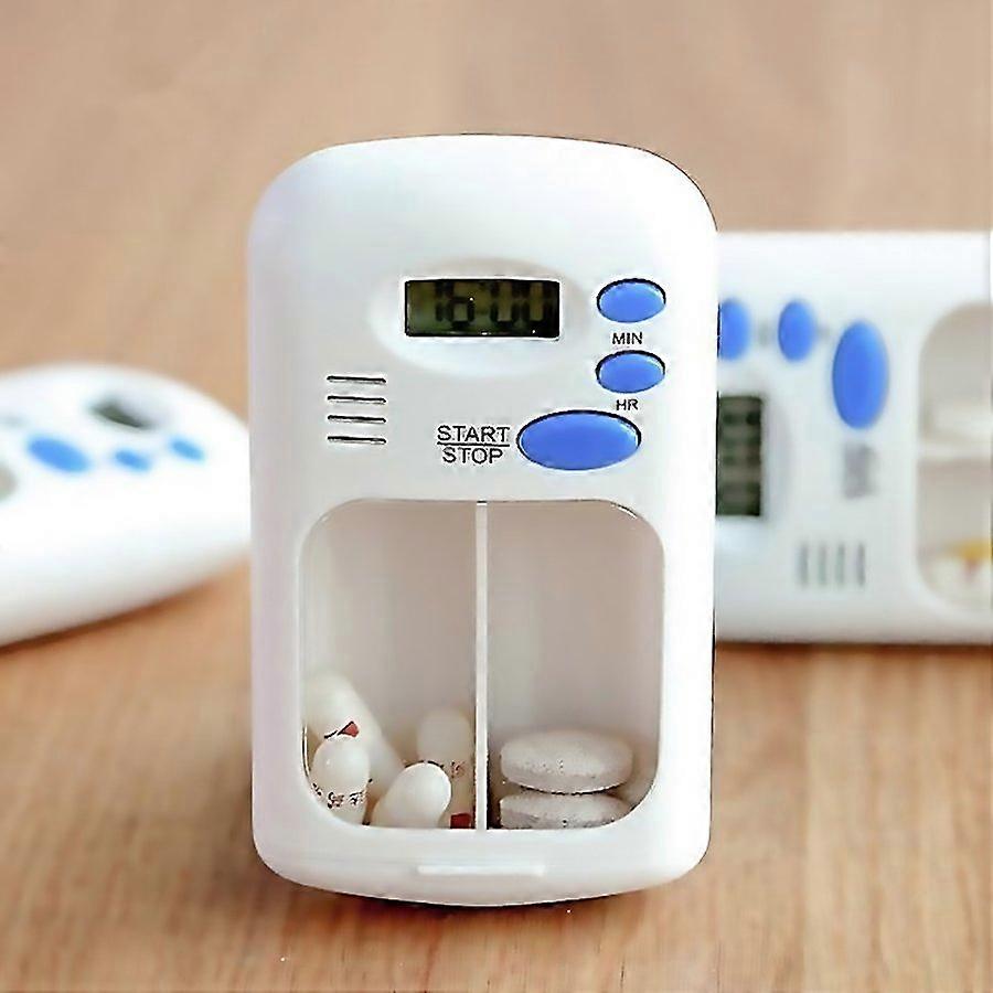 For Smart Portable Multialarm Timer Pills Reminder Medicine Boxwhite