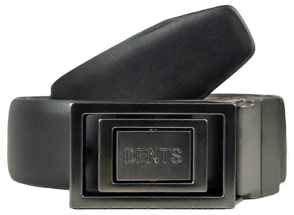 Dents Push Pin Reversible Leather Belt - Black/Tan
