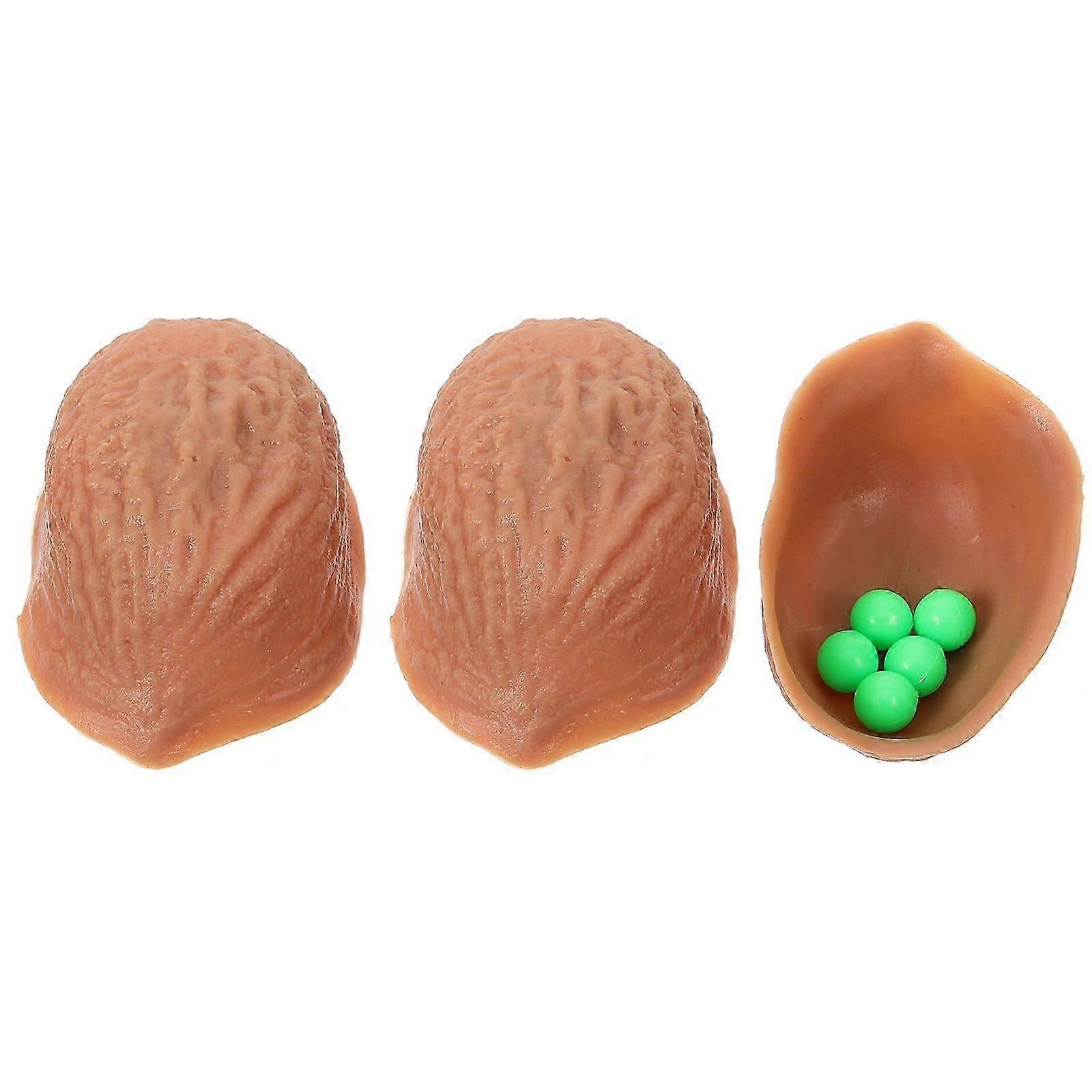 Creative 3 Walnut Shell and 5 Balls Trick Set Amazing Zhus Wizard for Fun