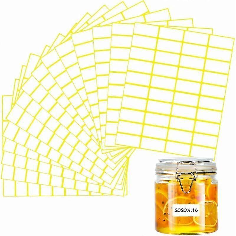 Self-adhesive labels, 600 pieces 19 x 38 mm small adhesive labels for printing, paper labels/jam labels for writing on jam jars/printers/noteboo