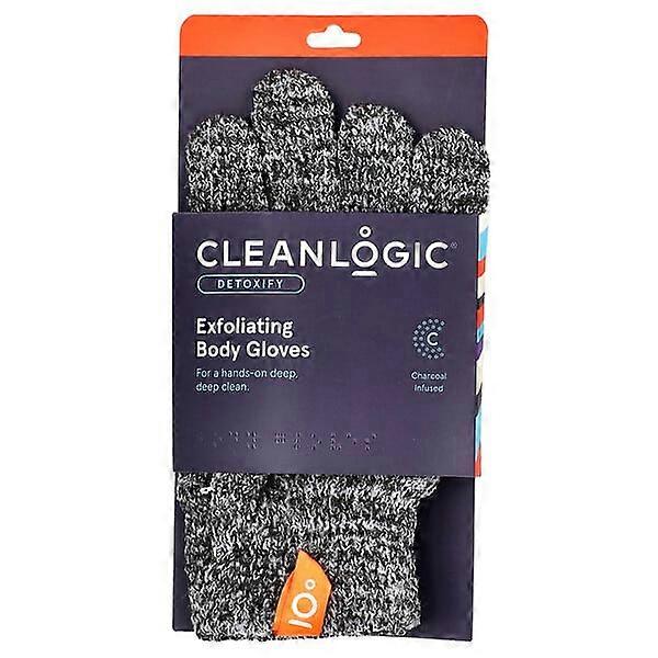 CleanLogic, Detoxify, Exfoliating Body Gloves, 1 Pair