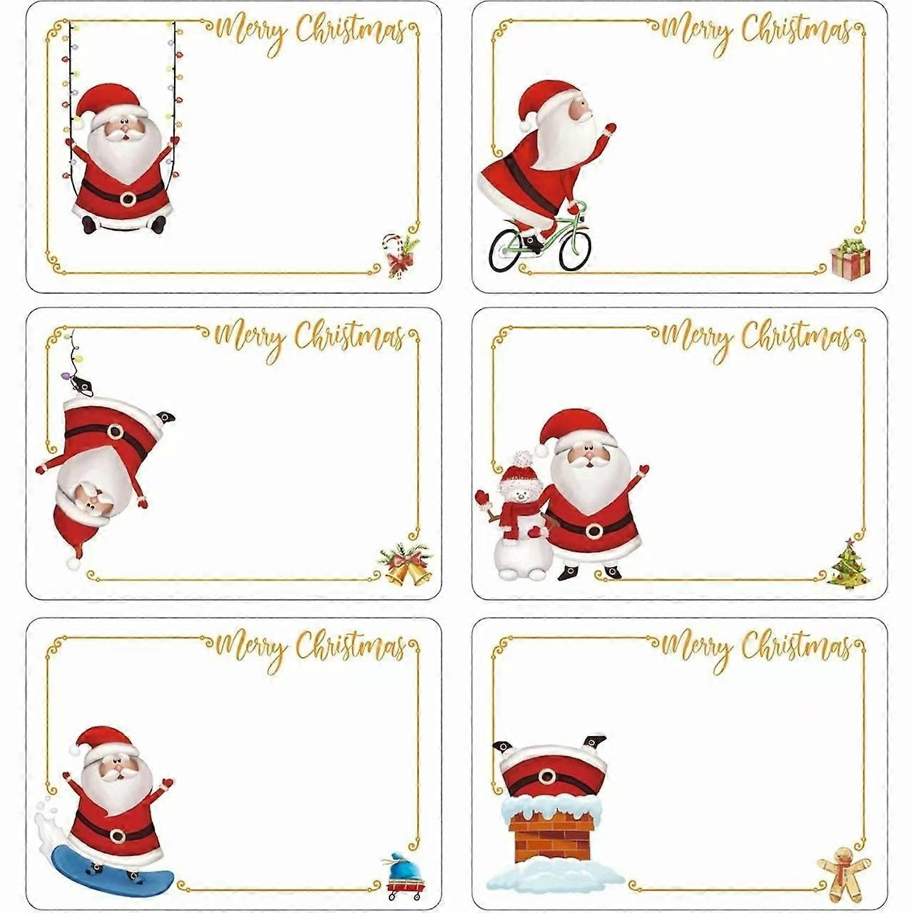 120PCS Adhesive Sticker Labels Santa Claus Accessory Gift Packaging