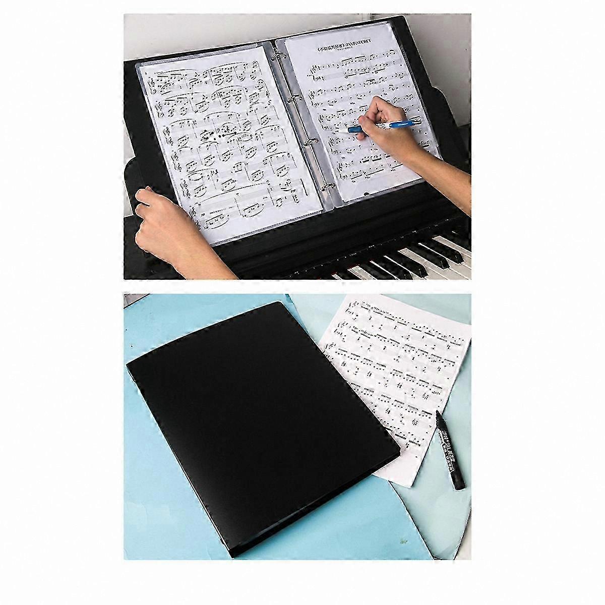 Writable Sheet Music Folder with Detachable Holder for Choir and Music Stand Accessories