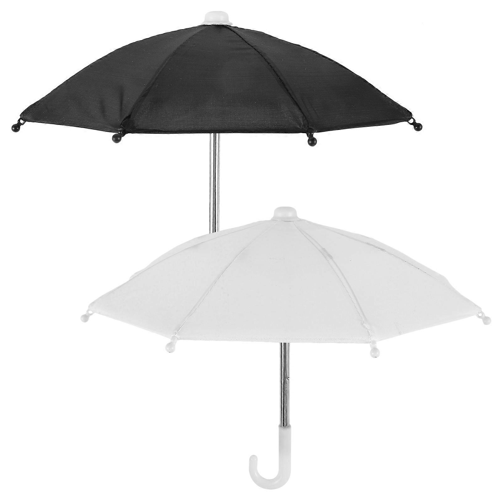 Miniature Doll Umbrella Models for Decoration 2Pcs Assorted Color