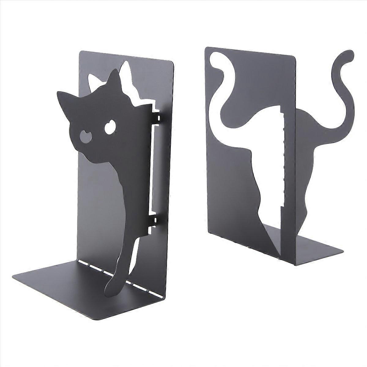 Design Cat Bookends - Metal Decorative Kitty Holders