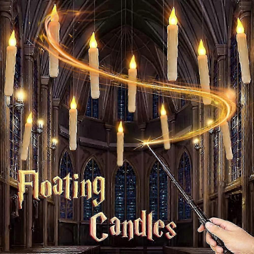 Chaud flottant avec baguette suspendue led sans flamme scintillement actionné décoration de noël