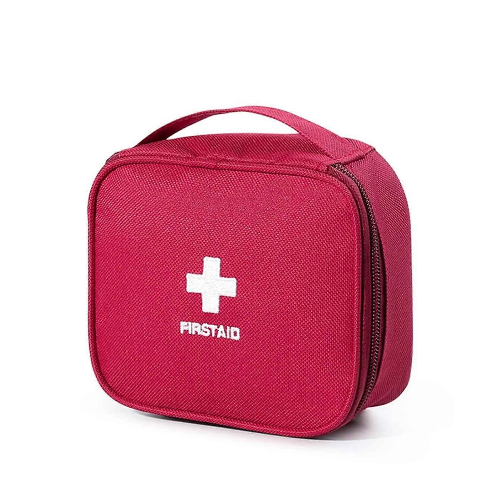 Water Resistant First Aid Organizers With Anti Crush Structure Multiple Compartments For Home Travel Emergency Preparedness  S Red