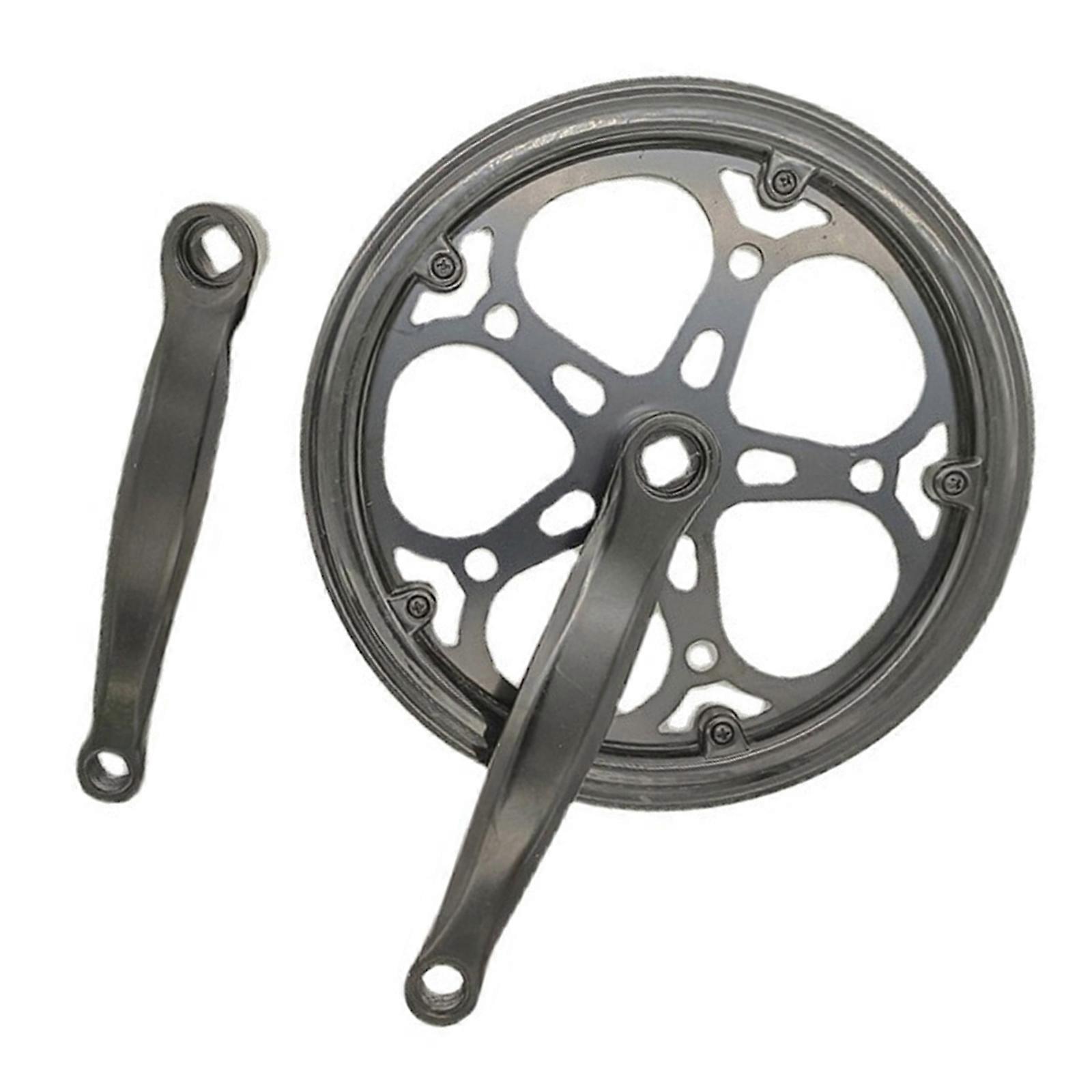 Cyklar Vevparti 52T Fyrkantigt Vevparti Dubbelt Kedjeskydd 170MM Vevarm För Singlespeed Stadscykel, Hopfällbar Cykel Flerfärgad