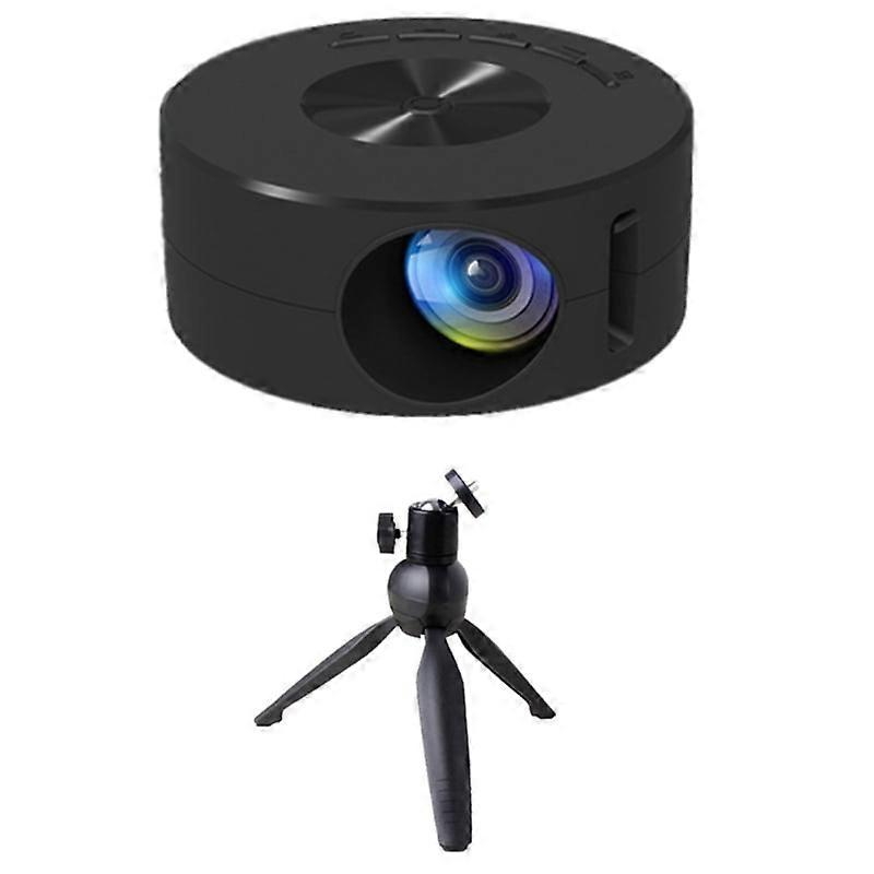 Mini Projector LED Home Media Player Audio Portable Projectors with Projector Stand USB Projection Same Screen Mirror-B