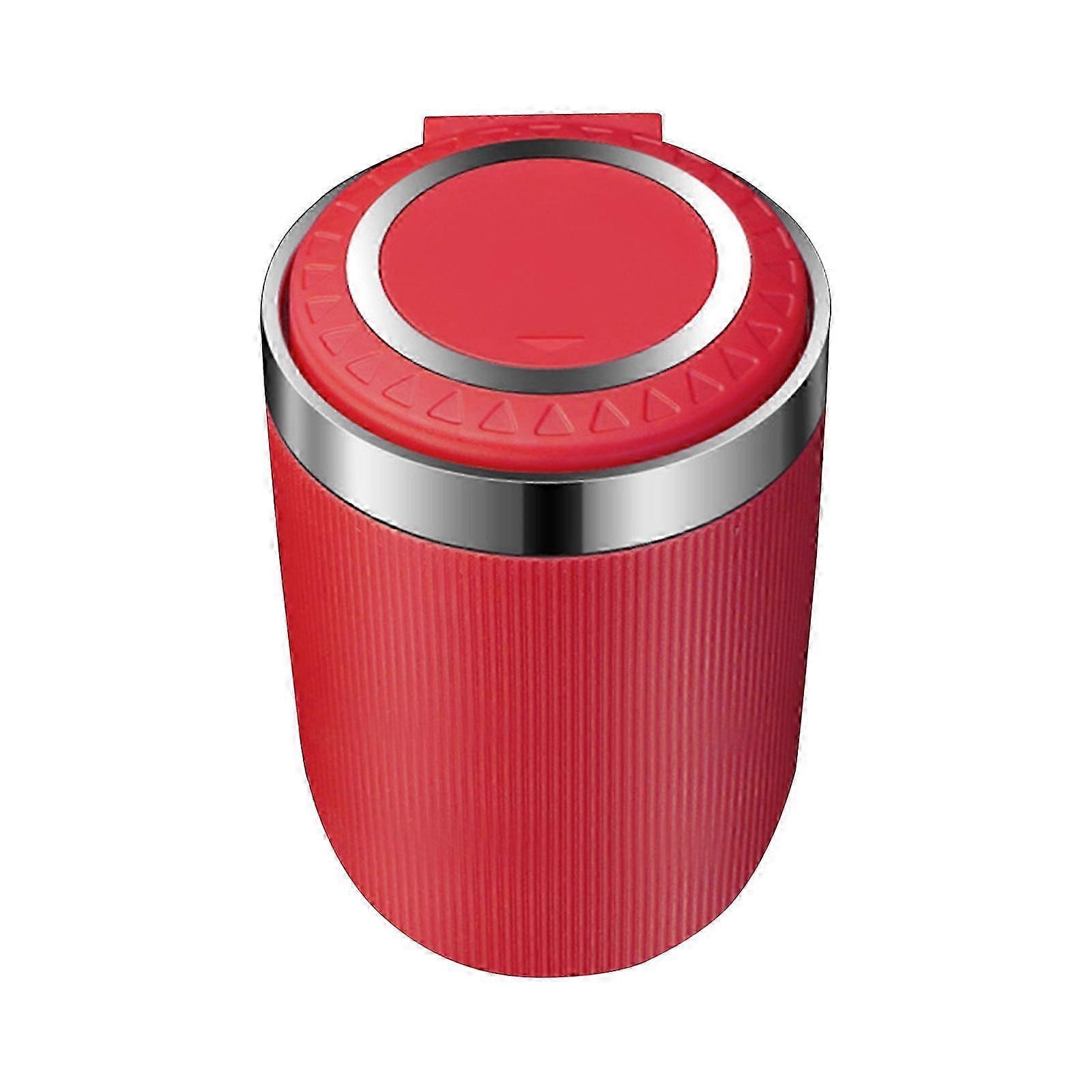 Cigar ashtray for vehicles - cylinder container with LED light