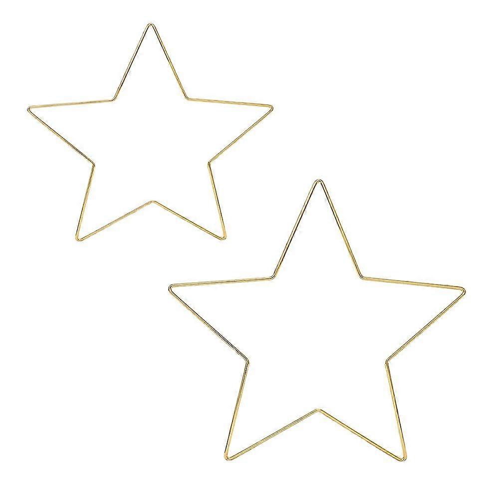 2pcs Star Shaped Frames Iron Hanging Ring Macrame Hoops DIY Craft Tool