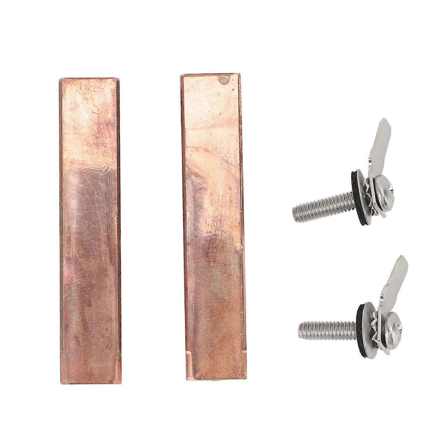 2 Sets Swimming Pool Copper Electrodes Effective Ionization Low Power Consumption for Power Ionizer 