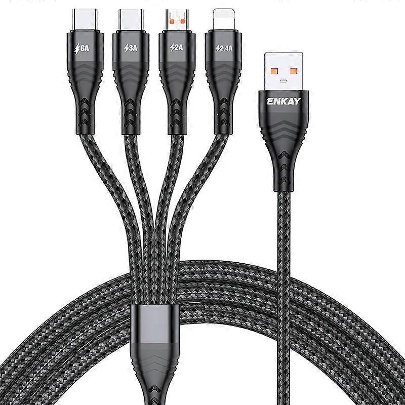 1m USB-A to Type-C / 8 Pin / Micro USB Fast Charging Cable