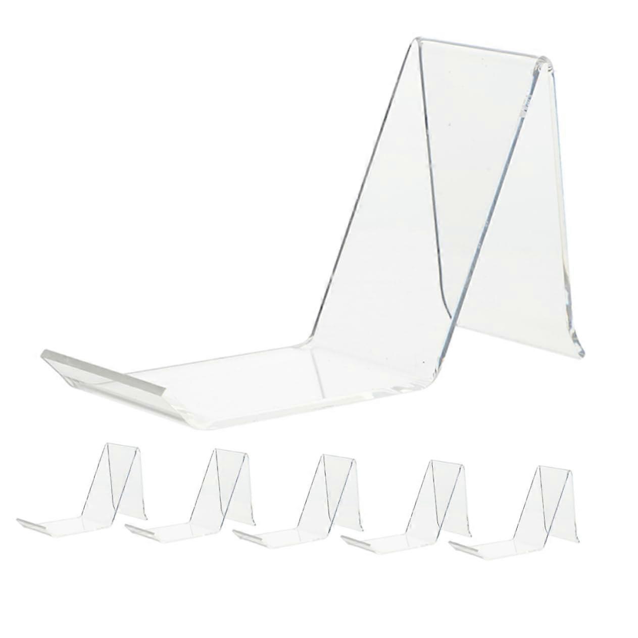 Clear Acrylic Shoe Display Stand 6Piece Set For Sandals And Shoes, Countertop Retail And Home Use, Wardrobe Closet Display