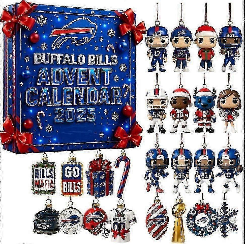 Quality 2025 New Advent Blind Box Pendant Buffalo Bills Advent Calendar