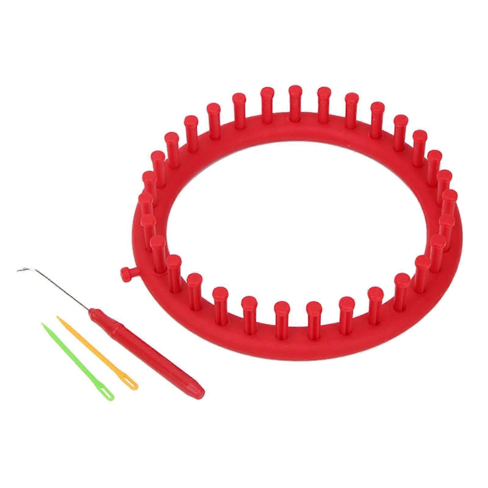 Knitting Loom Set 19cm Round Weaving Tool for DIY Scarf Making Beginners Craft Kit