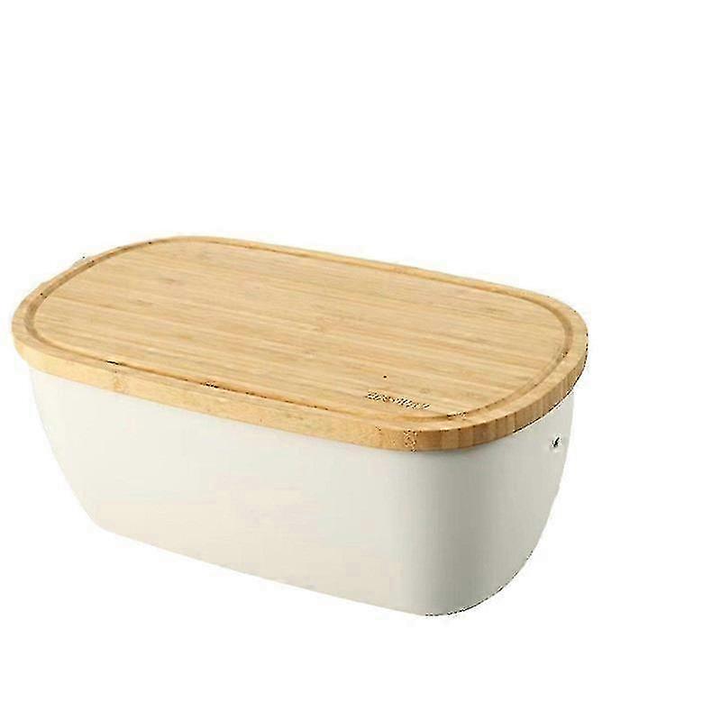 Bamboo Fiber Bread Box with Cutting Board Lid - Ventilated Freshness & Space-Saving Design