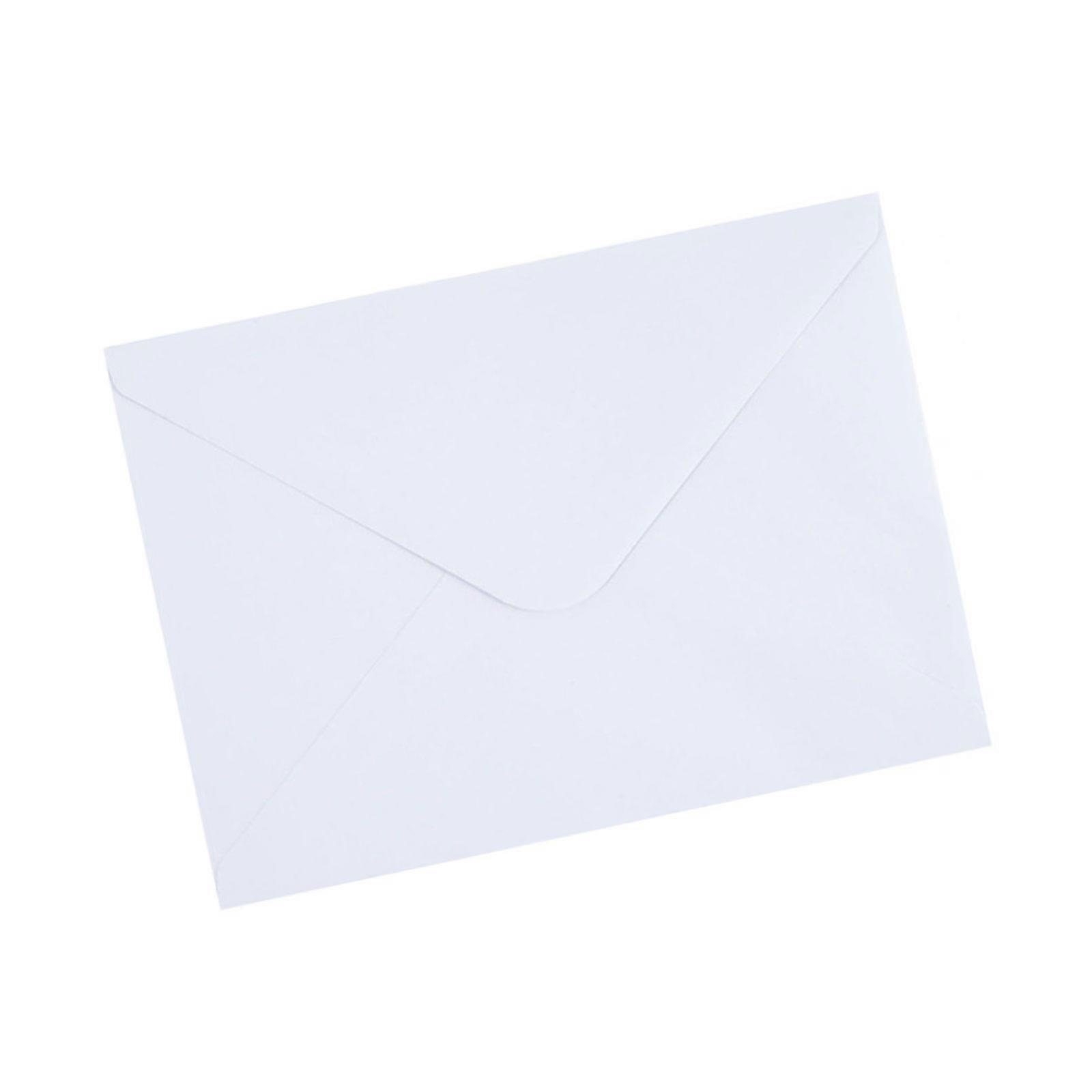 Pack Of 50 Envelopes With Secure V Flap Closure For Invitations Greeting Cards  White