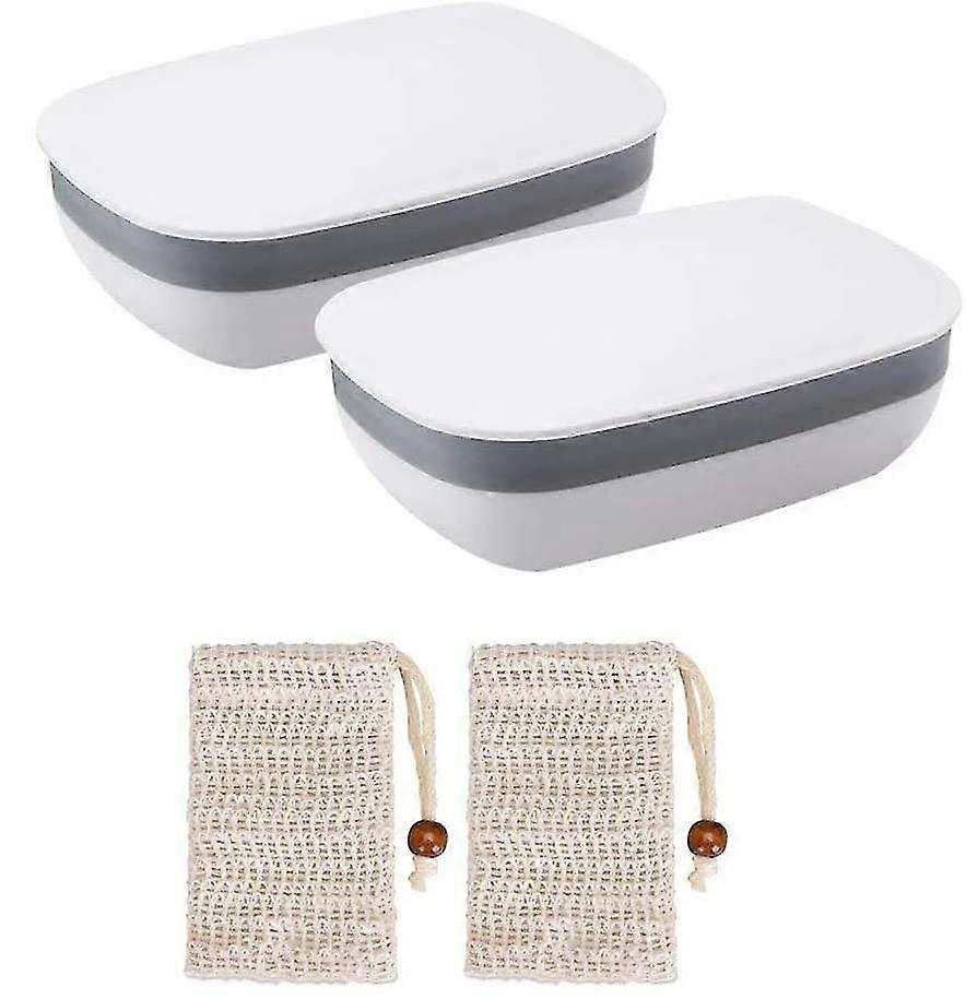 Soap Case,soap Dish With Soap Bag Leak Proof Soap Box Soap Holder