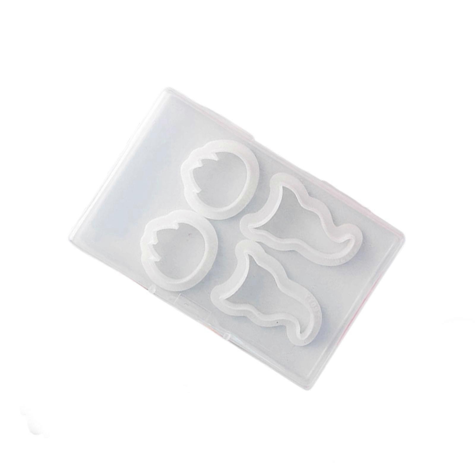 Christmas Themed Earring Mould Making Set Storage Container Sturdy Polylactic Acid Crafting Tool Multicolor