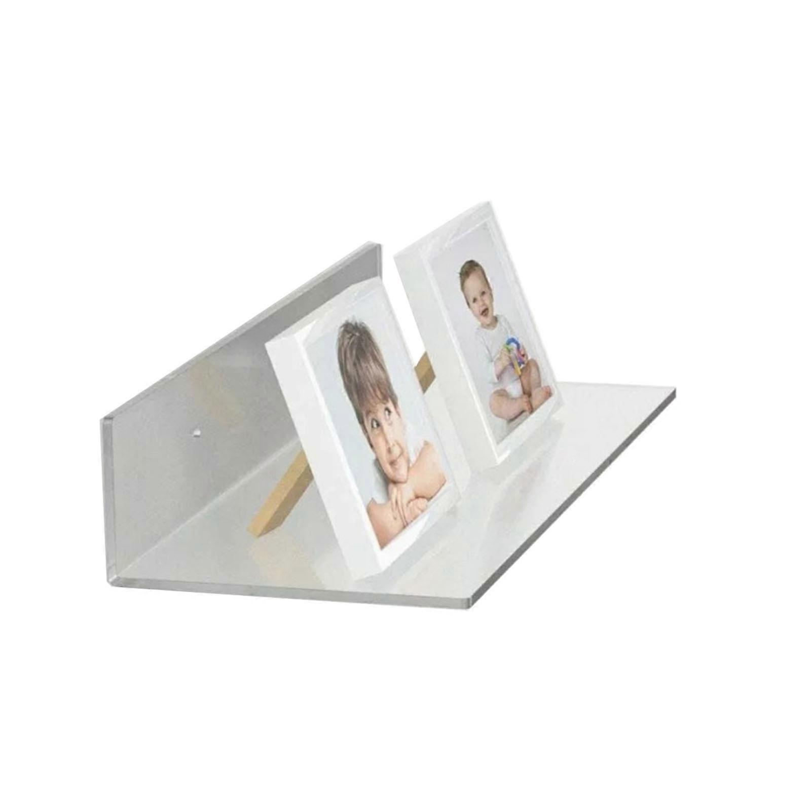 Transparent Acrylic Floating Shelf for Home Organization Wall Mount Floating Wall Shelf Picture Ledges Display Toy Tray Multicolor