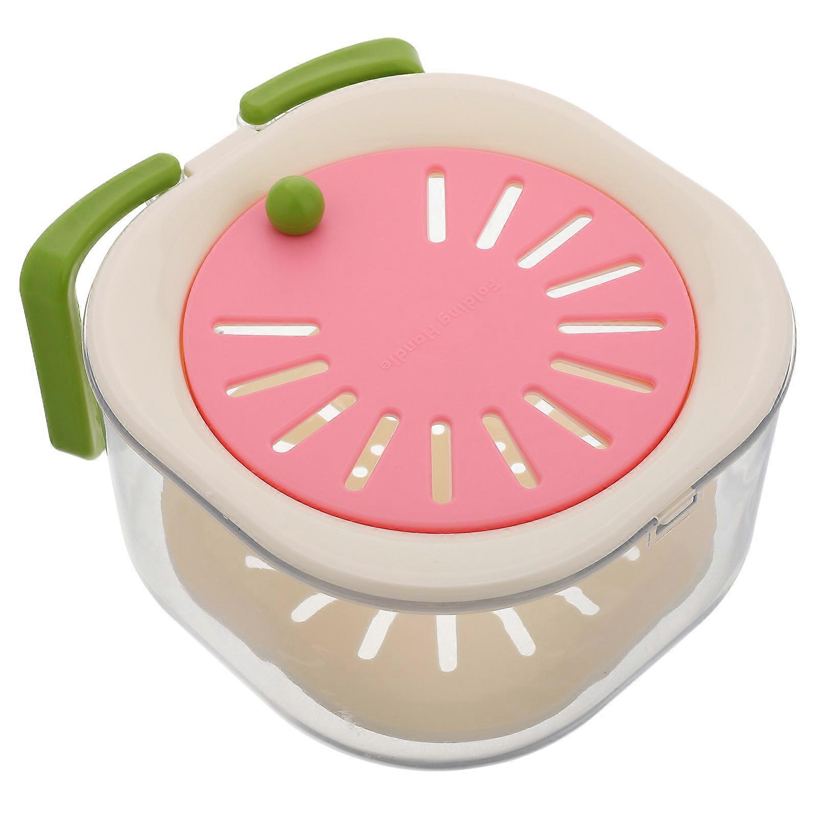 Fruit Washing Bowl 2-in-1 Function with Strainer and Lid for Kitchen Use