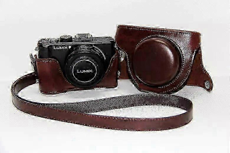 Protective Camera Bag Case Cover Protector for Panasonic Lumix DMC LX5 LX7 LX3 Coffee New z