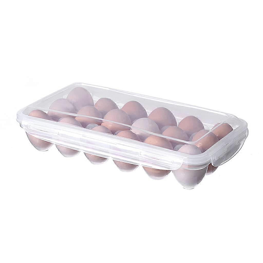 Egg Storage Box 10/18 Grid With Lid For Refrigerator Egg Tray Fridge Organizer 18 Grids