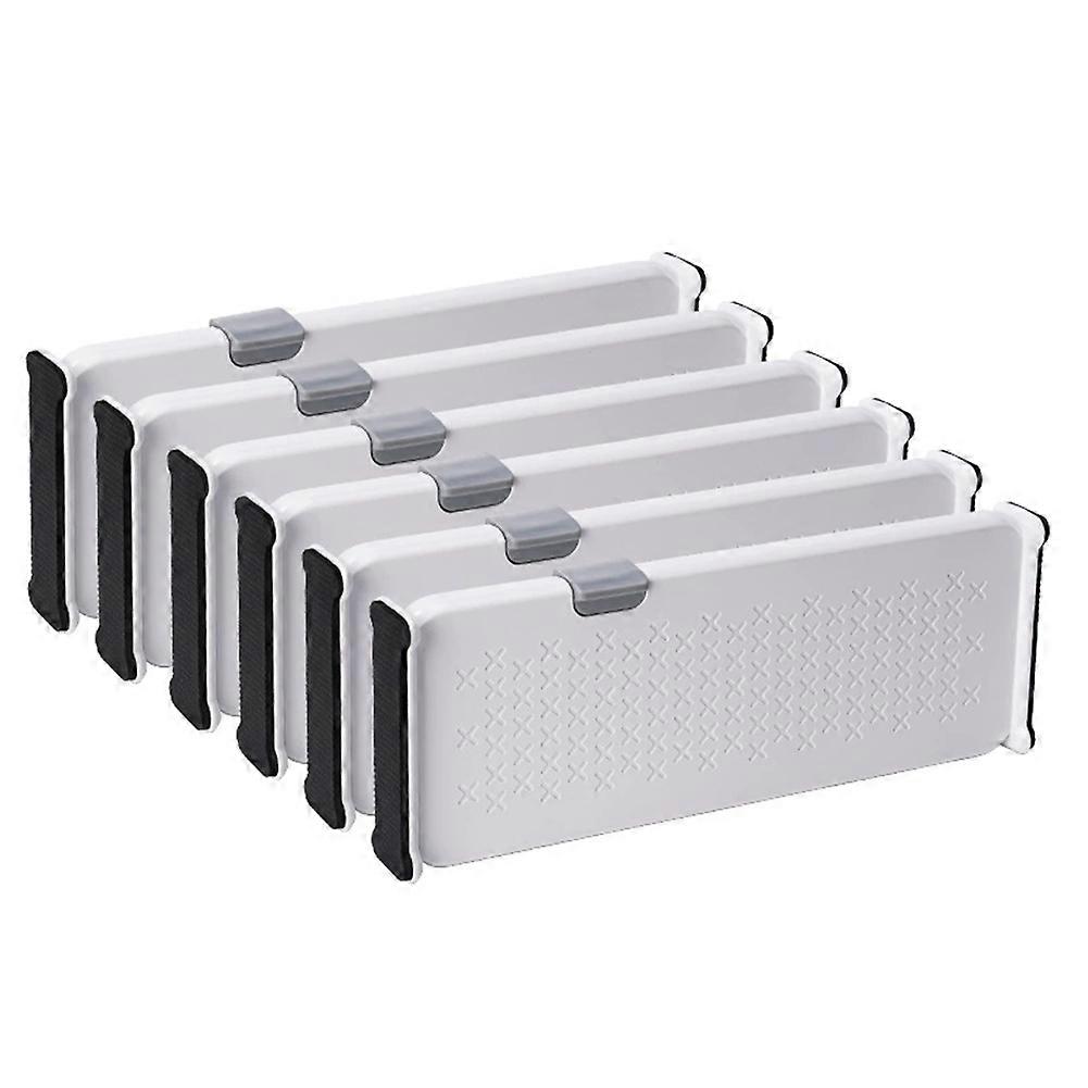6 Pcs Extendable Drawer Dividers, Freely Combinable Partitions for Bookshelves, Wardrobes, and Kitchens.