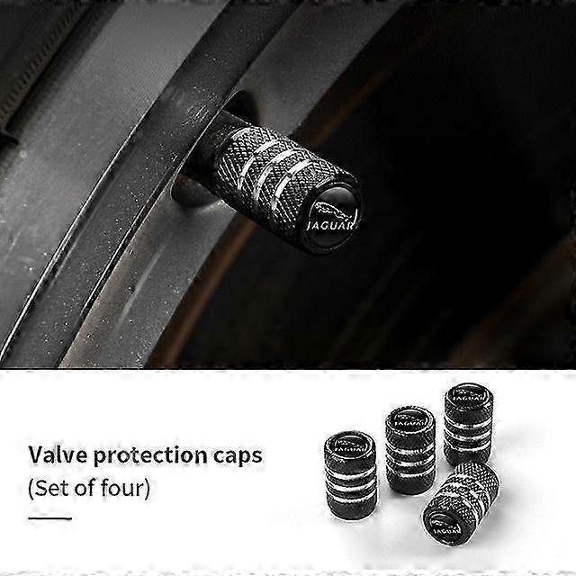 4-Pack Valve Caps for Jaguar XF/XJ/XFR/XKR/S-Type/F-Type/X-Type/F-Pace/I-Pace/XE