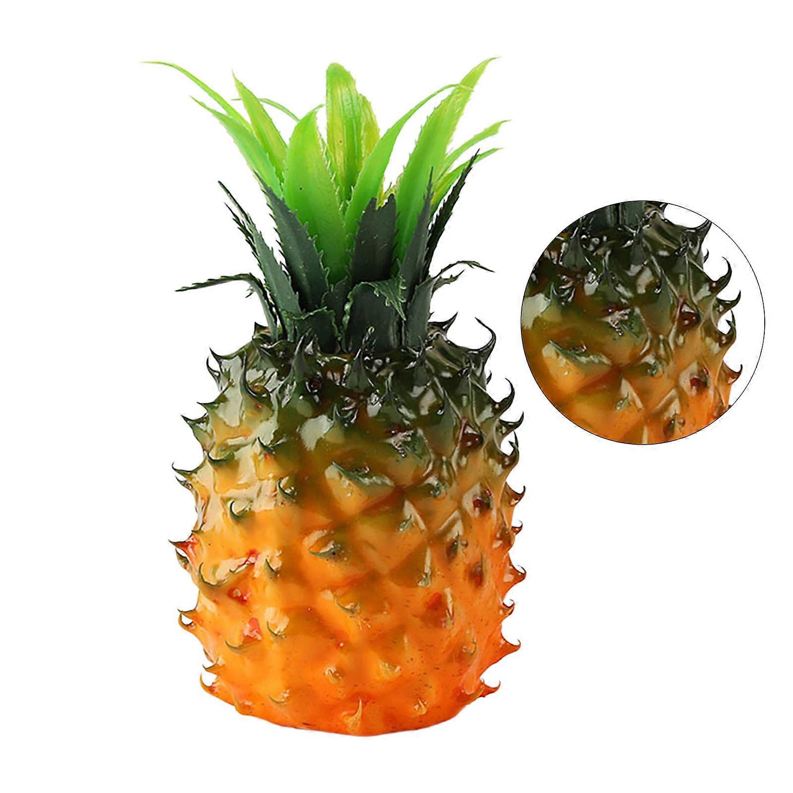 Large Artificial Pineapple Fruit Ornament, Fake Pineapple Display High Simulation Fruits Decors Multicolor