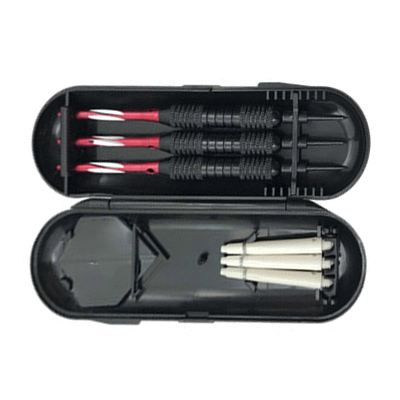 1 Set Professionelle Stahlspitze Darts Set Tragbare Stahldarts Nadel Metall Darts Set Darts Werkzeug für Dartscheiben einfach zu bedienen Rot