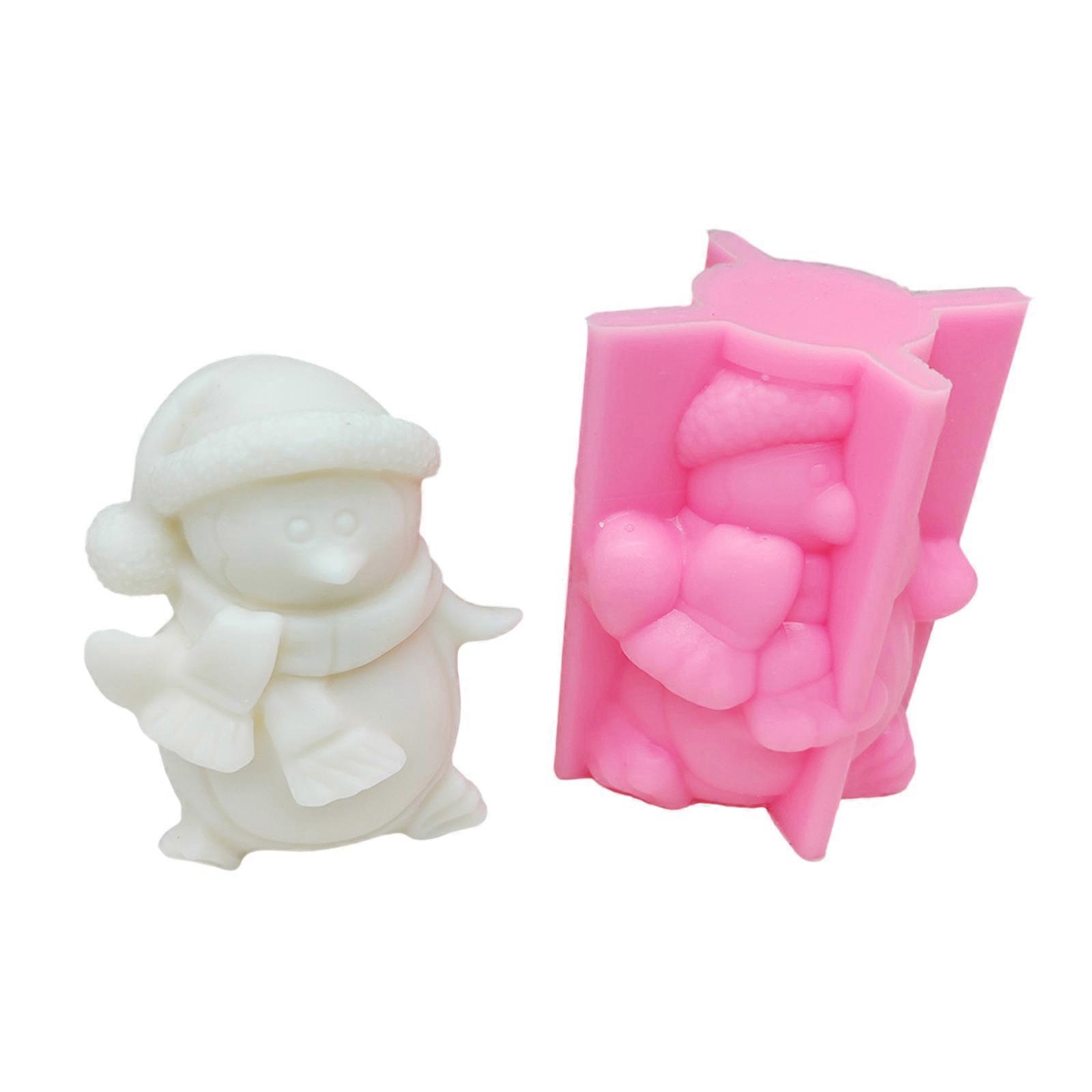 Unique Penguins Sturdy Silicone Mould for Creating Candle and Soaps Home Decoration and Handmade Gifts Daily Use Multicolor
