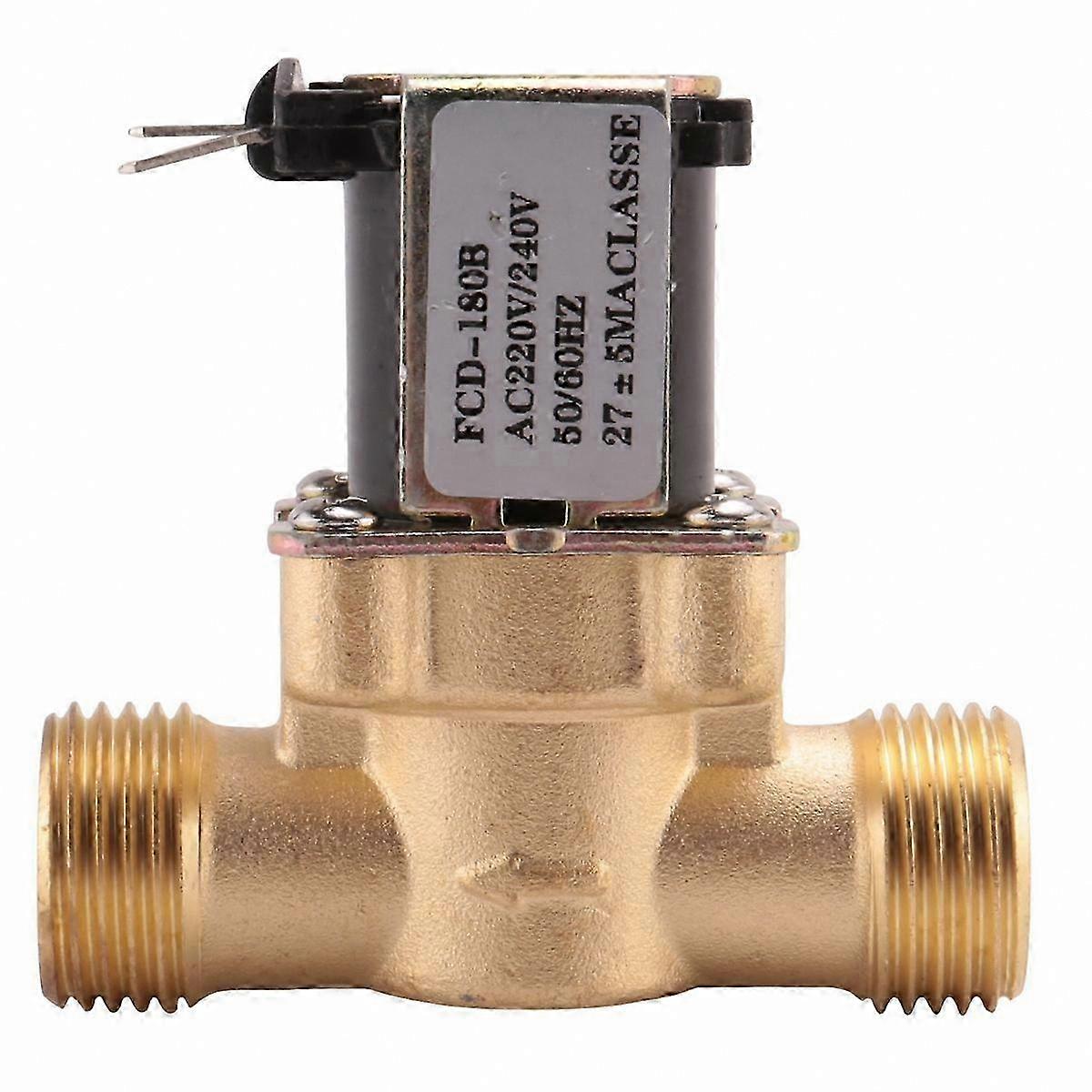 Brass Solenoid Valve, 220V AC, Normally Closed, for Water and Gas Control