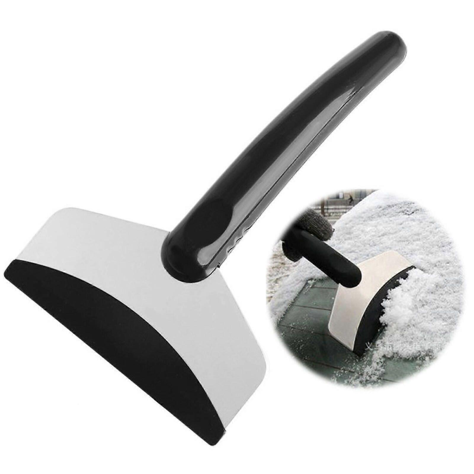 Scratch-Free Ice Scraper for Car Windshield with Black Ergonomic Handle, Durable Frost & Snow Removal Tool, Essential Car Winter Accessory for Quick G