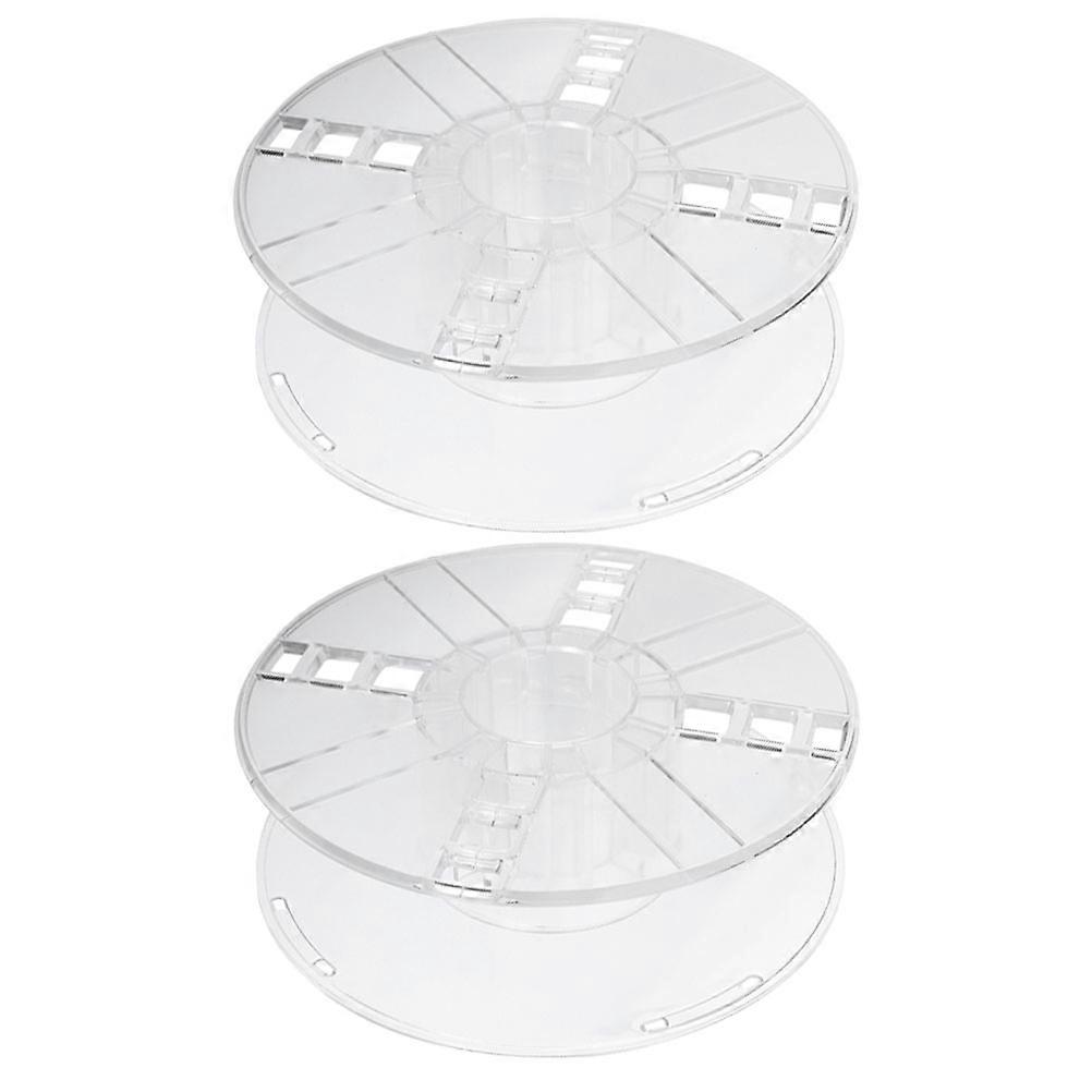 Transparent Plastic 3D Printer Spool for Replacement 2Pcs Hollow Bobbin