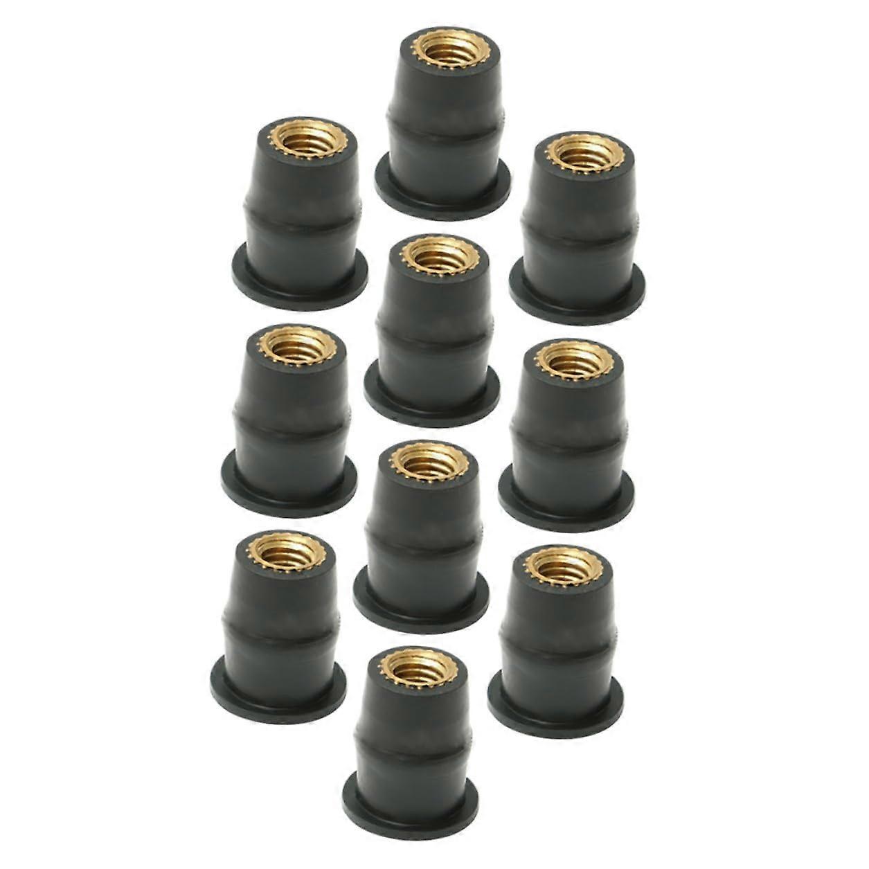 Motorcycle Windscreen Rubber Nuts Set of 10 Metric Fasteners for  and Replacement