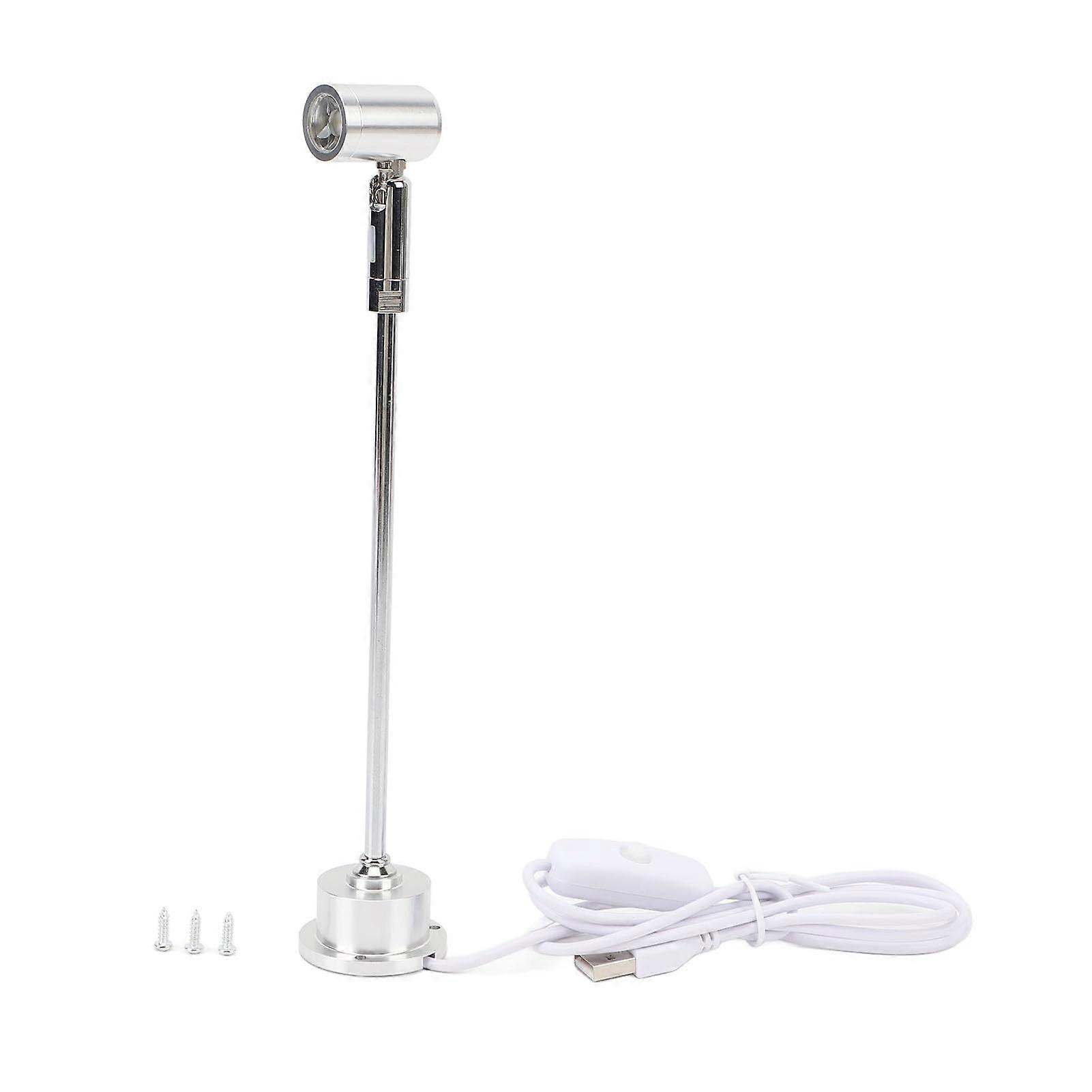 LED Display Spotlight with Adjustable Warm Light, USB Powered Aluminum Accent Lamp for Jewelry and Artwork